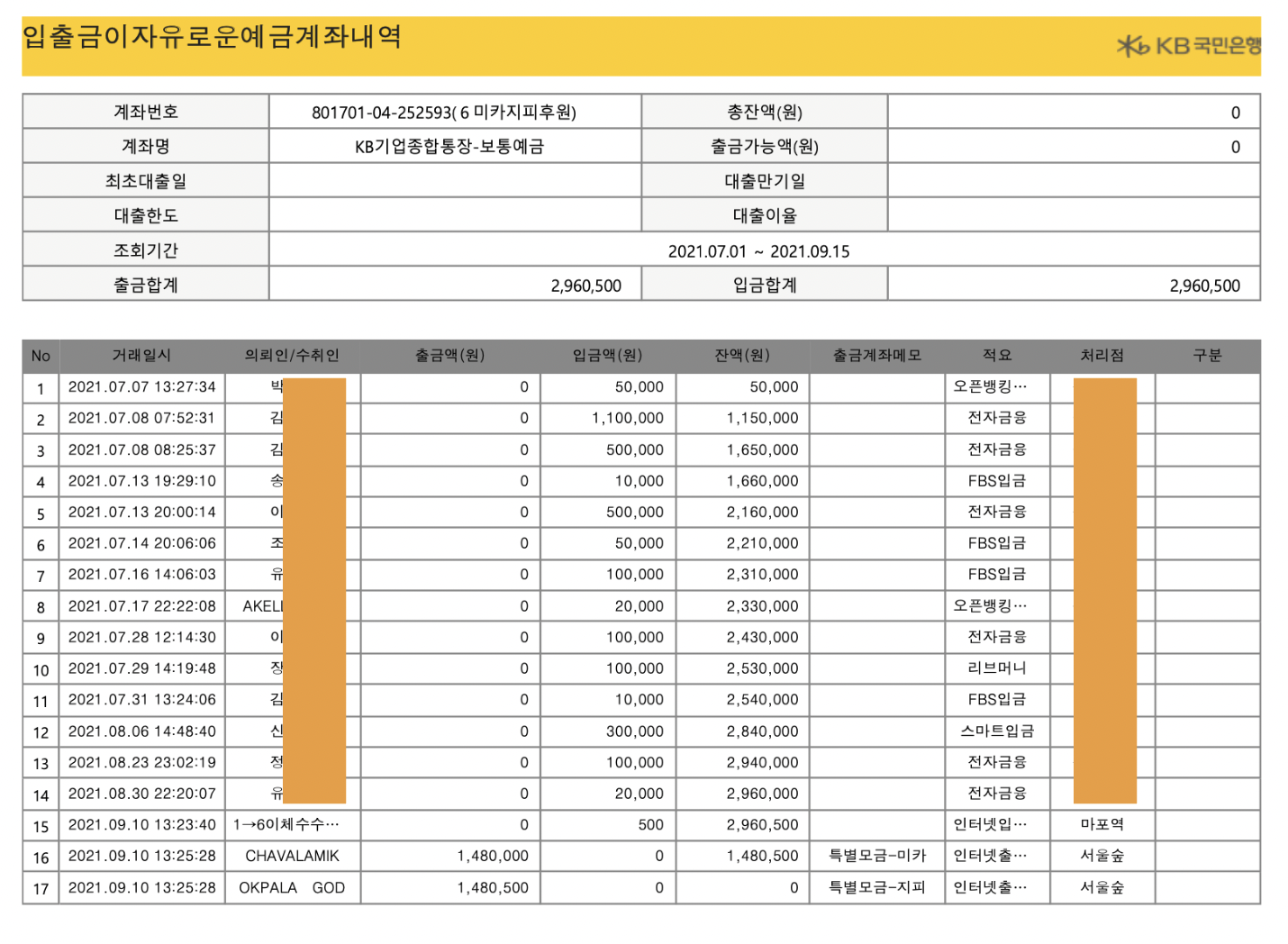 이체내역