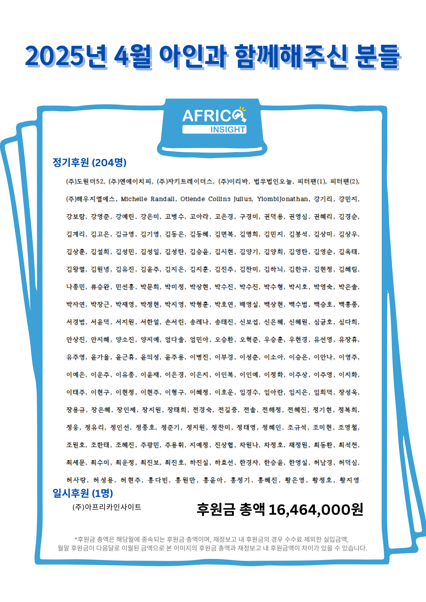 2025년 후원자&후원금 명단